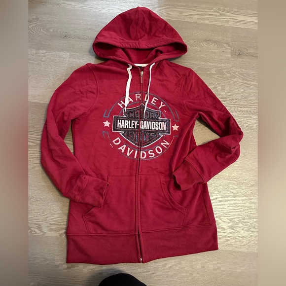 Harley Davidson Women's Zip Up Hoodie - Picture 1 of 3